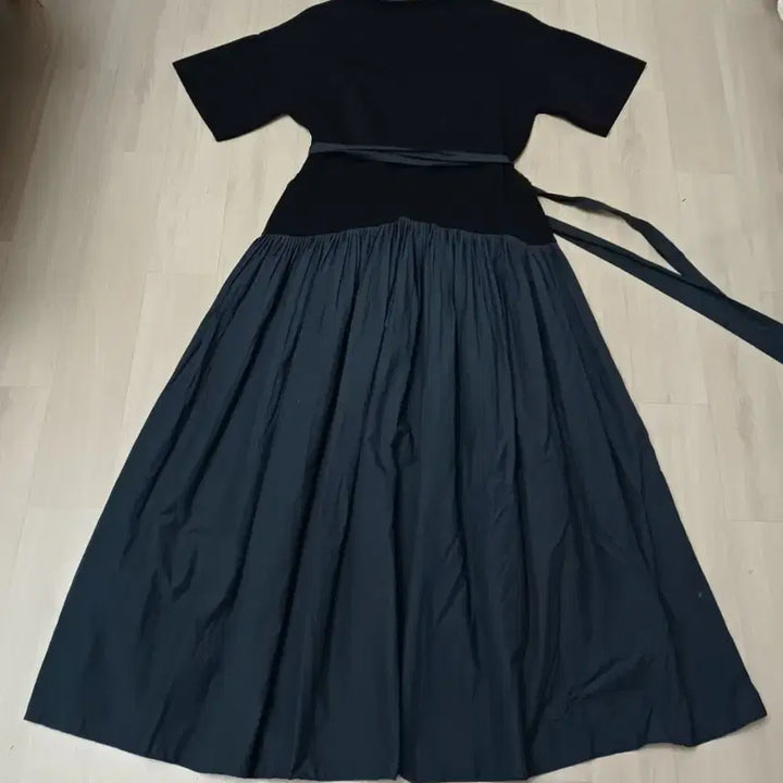 [BUNJANG] System Black Shirring Knit and Anorak Long Dress / 한섬 시스템 롱 원피스(55)반품44 총장118