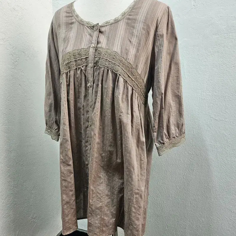 [BUNJANG] HACHIRASA Beige Vintage Style Dress / HACHIRASA 원피스 여 77 J4030