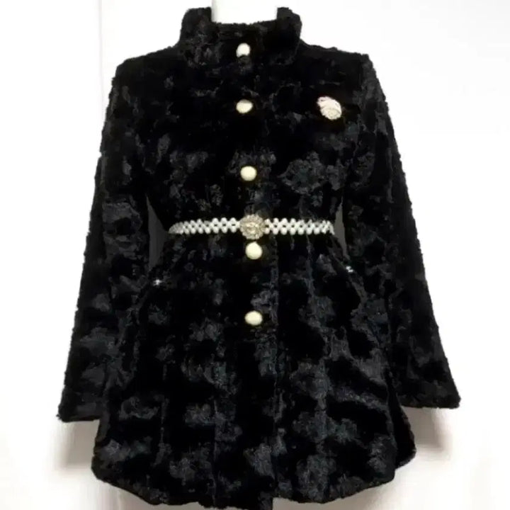 [BUNJANG] Dimmoire Cecil McBee Black Faux Fur Coat Dress / 블랙 퍼 코트 고스로리 지뢰계 딤모아르 세실맥비 빈티지 원피스 갸루