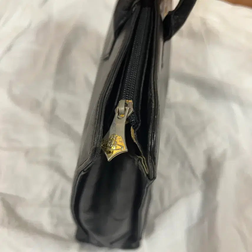 [BUNJANG] Vivienne Westwood Black Leather Orb Large Tote Briefcase / 비비안웨스트우드 블랙 레더 올브 토트 브리프케이스
