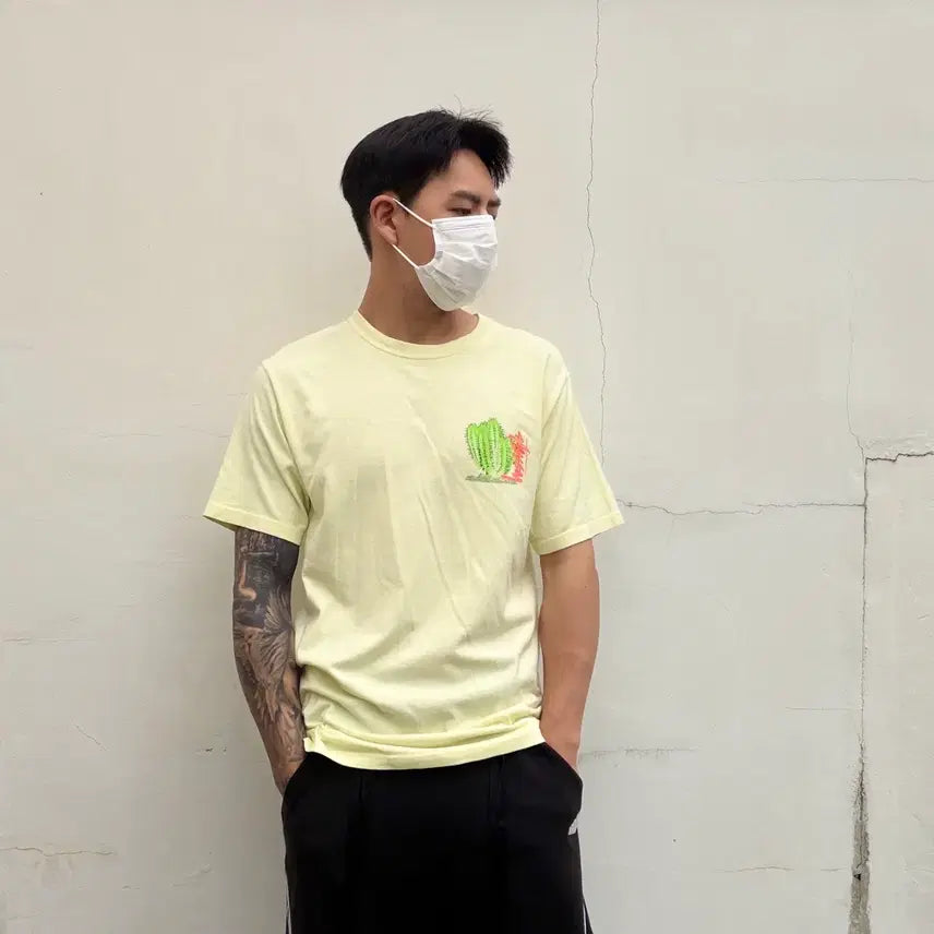 [BUNJANG] Stussy Desert Cactus Back Print Short Sleeve T-Shirt (M) / M) 스투시 데저트 선인장 백프린팅 반팔 티셔츠
