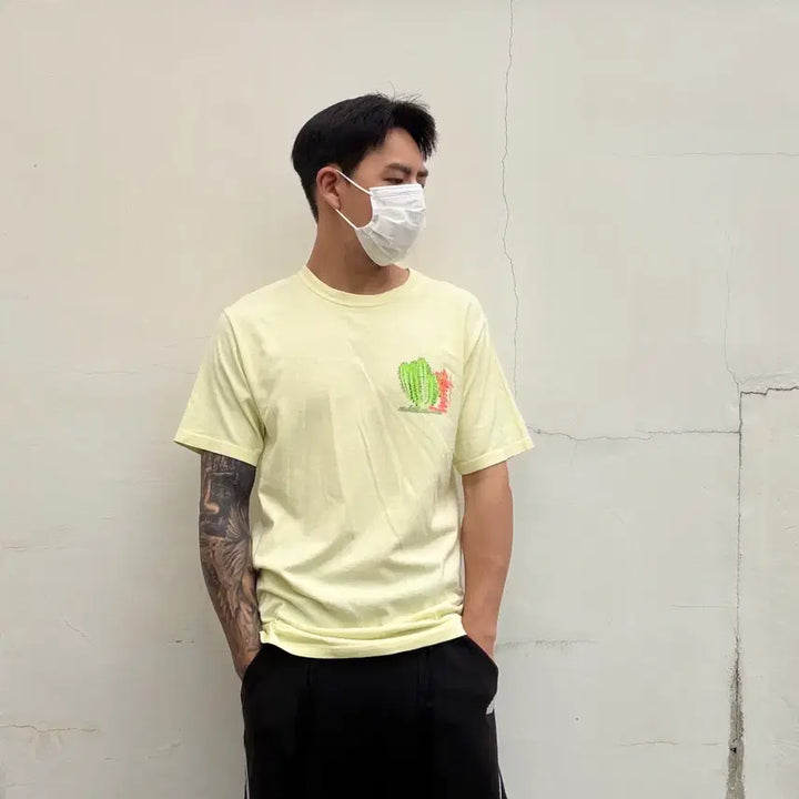 [BUNJANG] Stussy Desert Cactus Back Print Short Sleeve T-Shirt (M) / M) 스투시 데저트 선인장 백프린팅 반팔 티셔츠