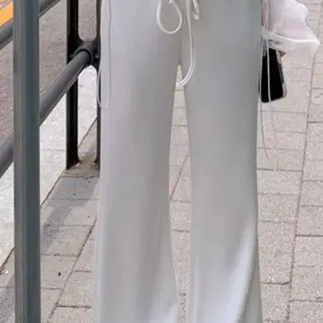 [BUNJANG] Airy Fabric Bootcut Pants (Ivory) / 새상품)에어리원단 부츠컷팬츠(아이)