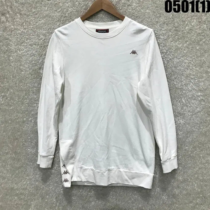 [BUNJANG] Kappa White Long Sleeve Sweatshirt (Size S) / 카파 Kappa 화이트 긴팔 맨투맨 티셔츠 s