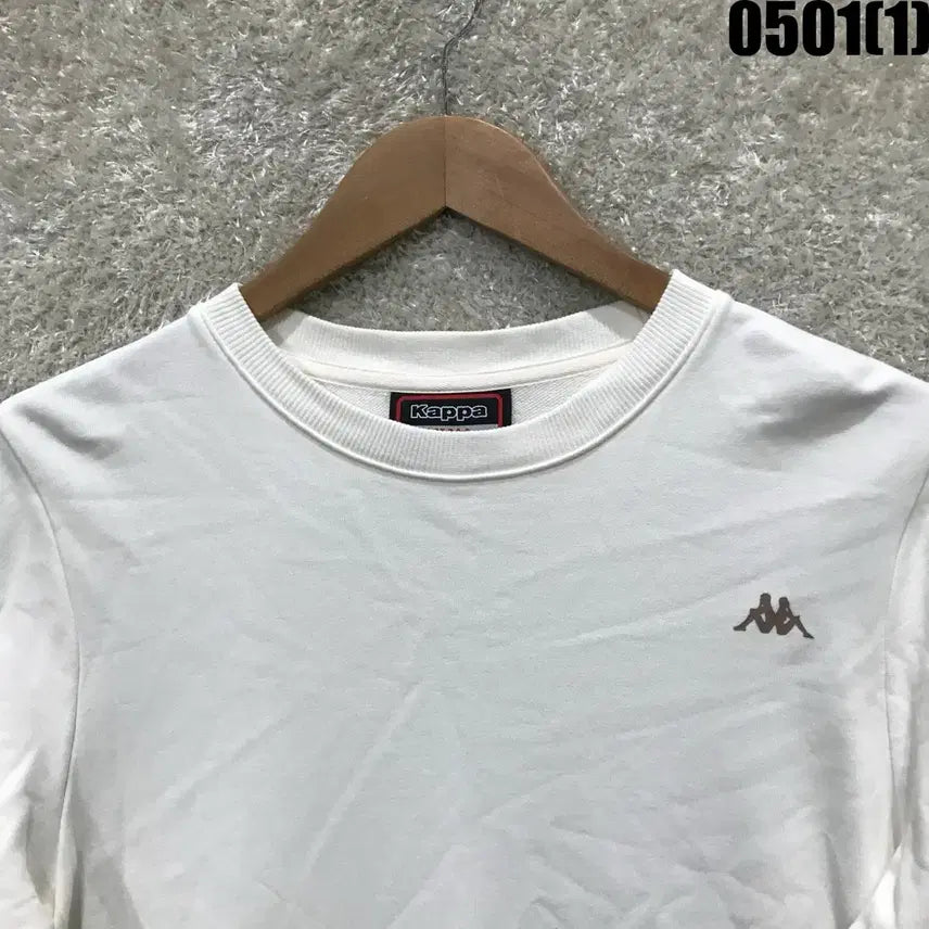 [BUNJANG] Kappa White Long Sleeve Sweatshirt (Size S) / 카파 Kappa 화이트 긴팔 맨투맨 티셔츠 s