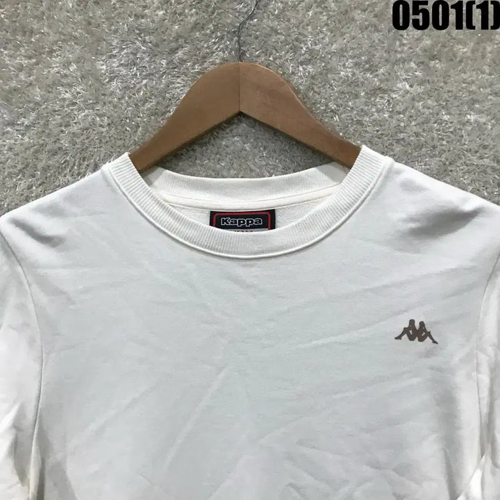 [BUNJANG] Kappa White Long Sleeve Sweatshirt (Size S) / 카파 Kappa 화이트 긴팔 맨투맨 티셔츠 s