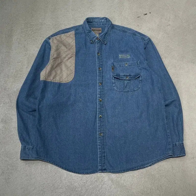 [BUNJANG] MAGELLAN Work Denim Shirt / 마젤란 워크 데님셔츠 s11026