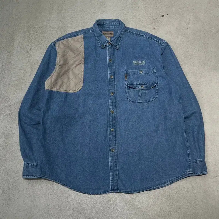 [BUNJANG] MAGELLAN Work Denim Shirt / 마젤란 워크 데님셔츠 s11026