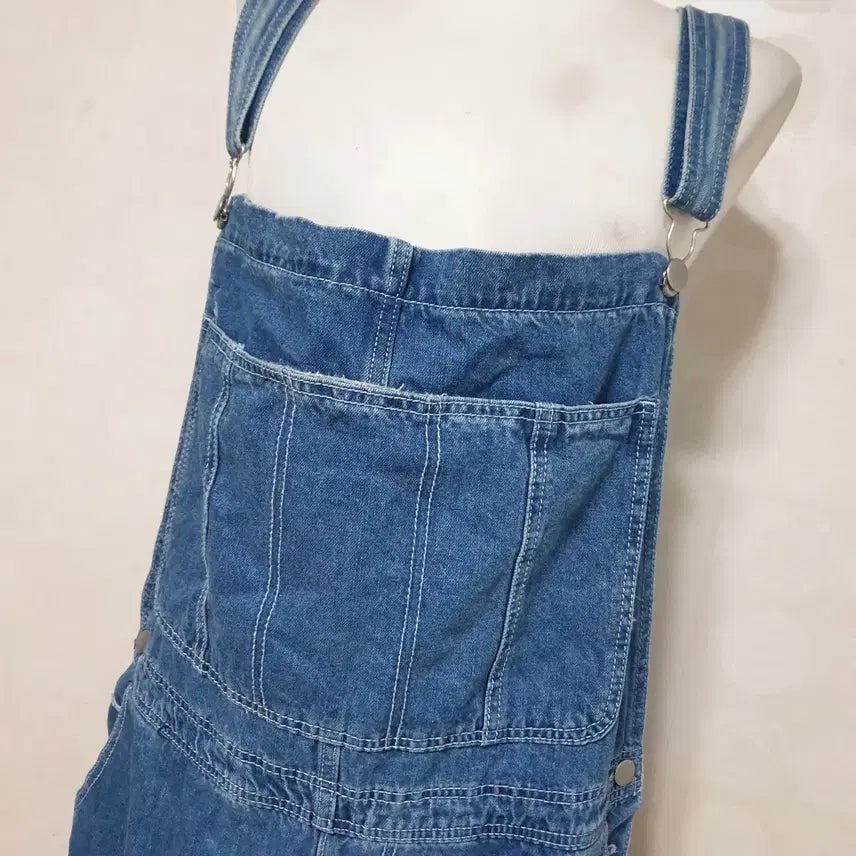 [BUNJANG] Wide Leg Denim Overalls / 멜빵바지88/청바지88/통바지88