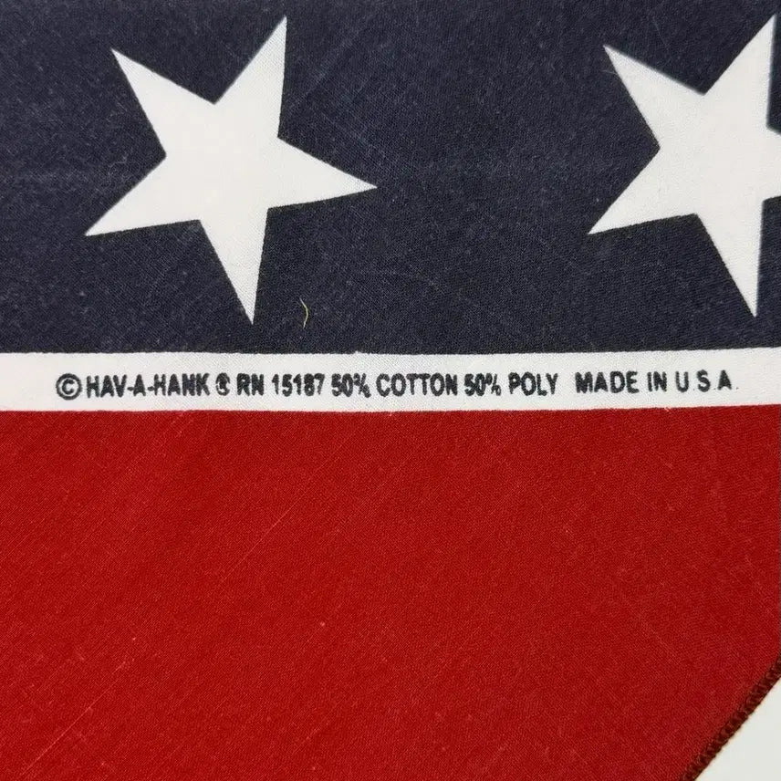 [BUNJANG] 80s HAV-A-HANK Confederate Battle Flag Bandana / 80s 하바행크 남부연합군기 빈티지 반다나
