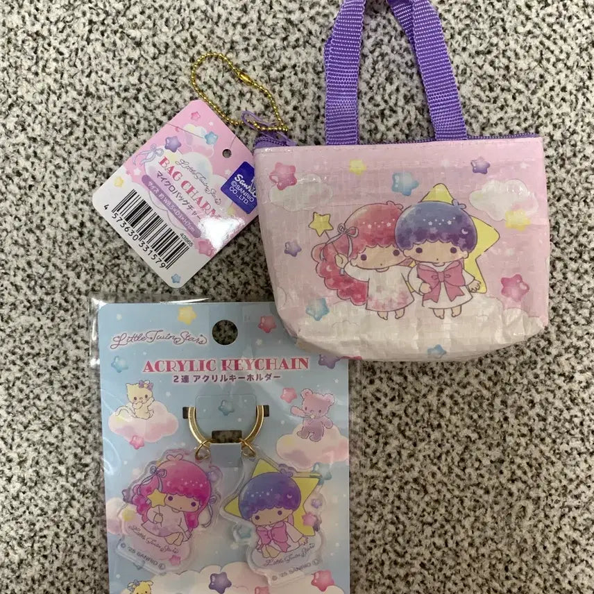 [BUNJANG] Little Twin Stars Acrylic Keyring / Mini Wallet Set (Japan Exclusive) / 일본 정품 리틀트윈스타 아크릴 키링/ 미니 지갑 세트 (새상품)