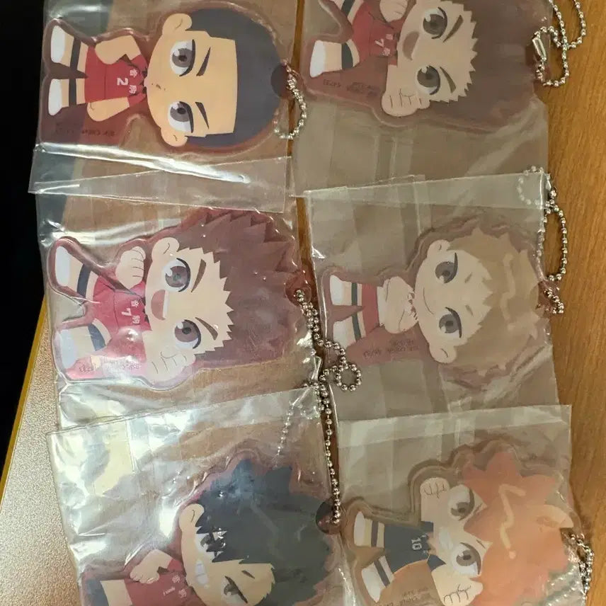 [BUNJANG] Haikyuu!! Nekoma Hinata Acrylic Keyring Bundle Set / 하이큐 아크릴 키링 일괄 네코마 히나타