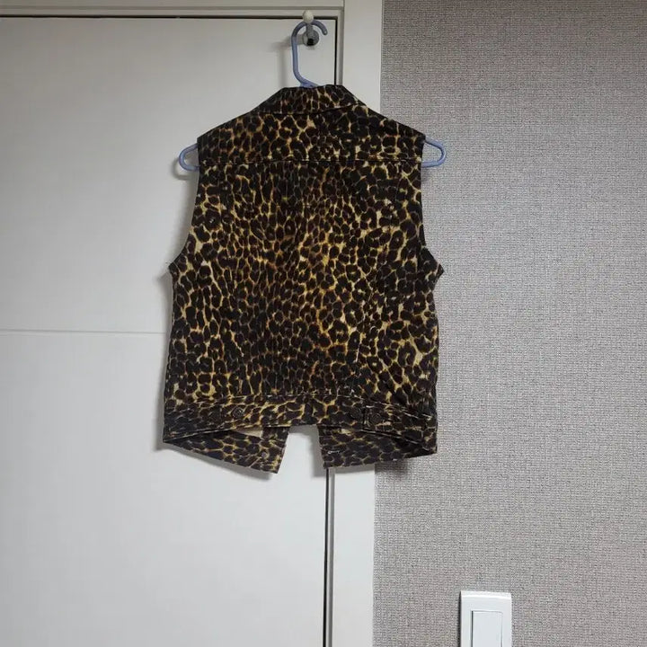 [BUNJANG] Polo Ralph Lauren Leopard Denim Vest XS / 폴로랄프로렌 레오파드 데님 베스트 xs