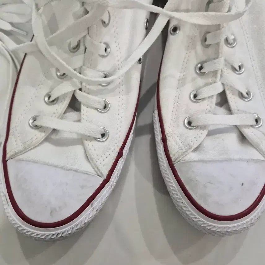 [BUNJANG] Converse Chuck Taylor All Star High Top White Canvas Sneakers / 컨버스 올스타 하이 화이트 운동화