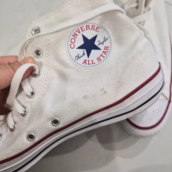 [BUNJANG] Converse Chuck Taylor All Star High Top White Canvas Sneakers / 컨버스 올스타 하이 화이트 운동화