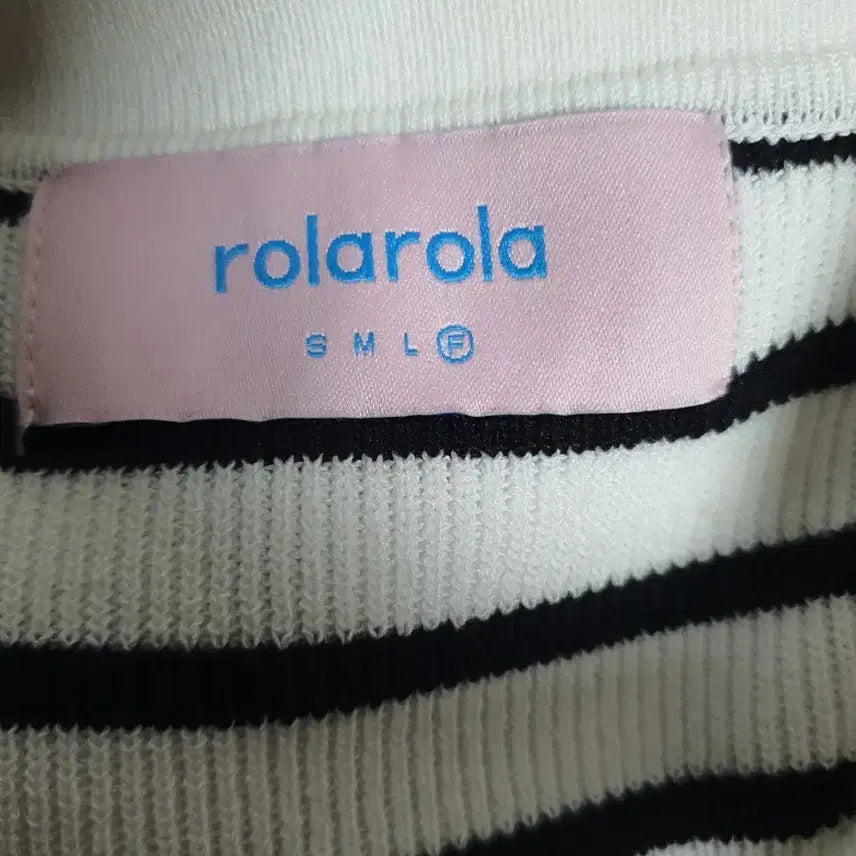 [BUNJANG] Rolarola Sailor Collar Stripe Knit Short Sleeve Top / rolarola 로라로라 세일러 카라 스트라이프 니트반팔 f s~m