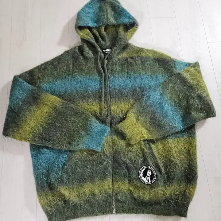 [BUNJANG] Supreme x Hysteric Glamour Mohair Zip Up Olive XL / 슈프림x히스테릭 글래머 모헤어 집업 올리브XL