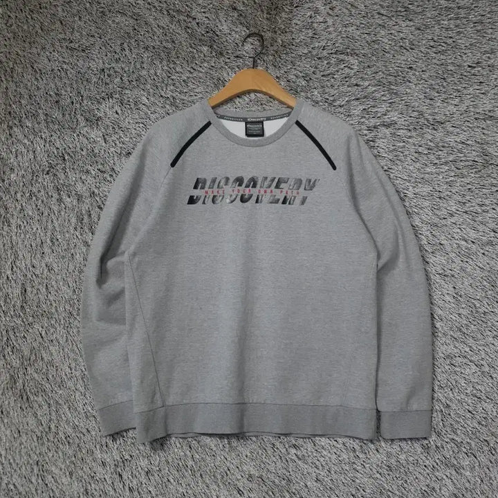 [BUNJANG] Discovery Big Logo Sweatshirt Grey / 디스커버리 빅로고 스타일 회색 맨투맨 티셔츠 2200037
