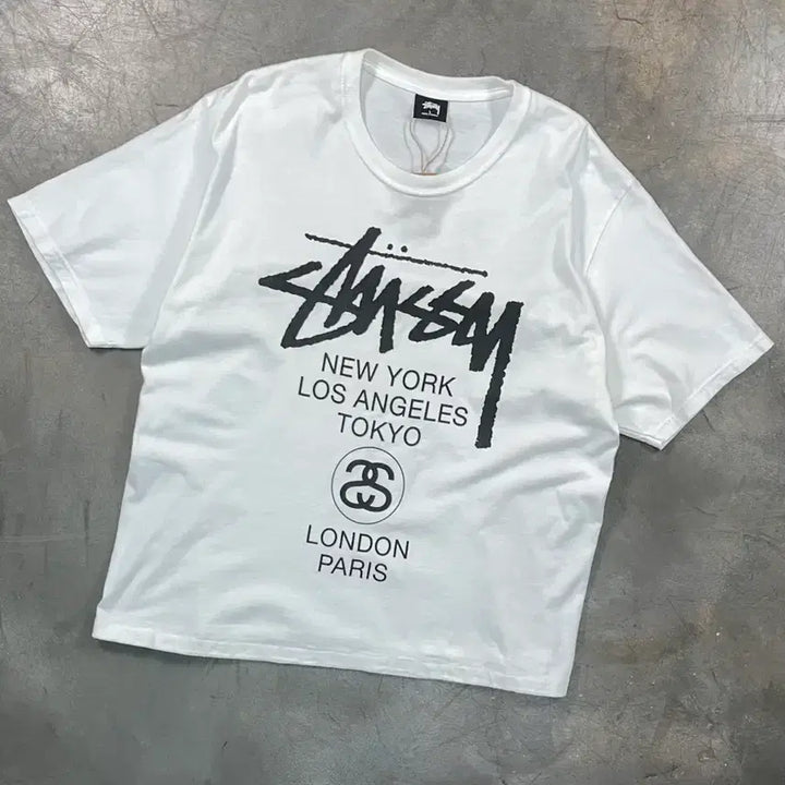 [BUNJANG] Stussy World Tour T-Shirt / 스투시 월드투어 반팔 티셔츠