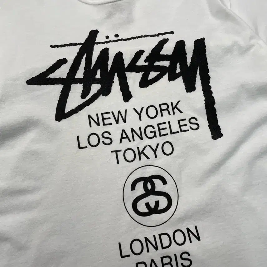[BUNJANG] Stussy World Tour T-Shirt / 스투시 월드투어 반팔 티셔츠
