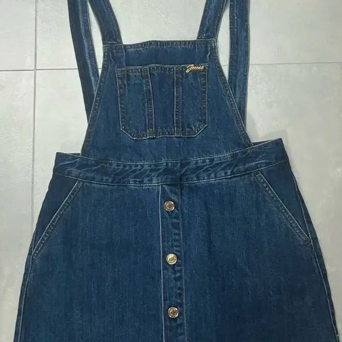 [BUNJANG] Guess Denim Pinafore Skirt / 게스 멜빵 치마 판매