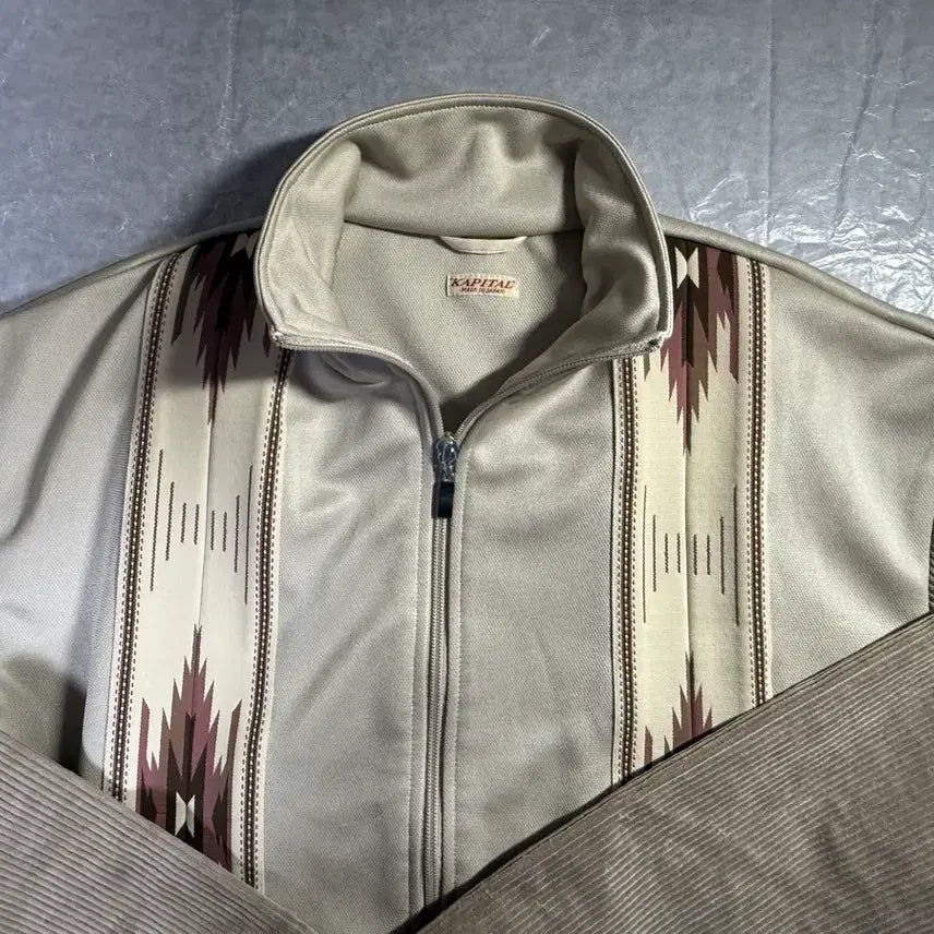 [BUNJANG] Kapital Smooth Jersey Zephyr Track Jacket Beige Size 2 / [2] 캐피탈 스무스 저지 제피르 트랙 자켓 베이지