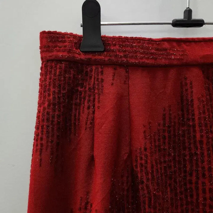 [BUNJANG] Vintage Japanese Gradient Bead Long Skirt / 빈티지 그라데이션 비즈 레드 롱스커트  MADE IN JAPAN