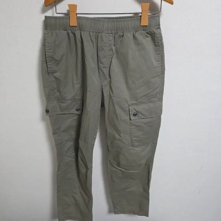 [BUNJANG] JEEP Outpocket Casual Cargo Pants Khaki Size 32 / 지프(JEEP) 아웃포켓 밴딩 카고 팬츠 (카키 / 32사이즈)