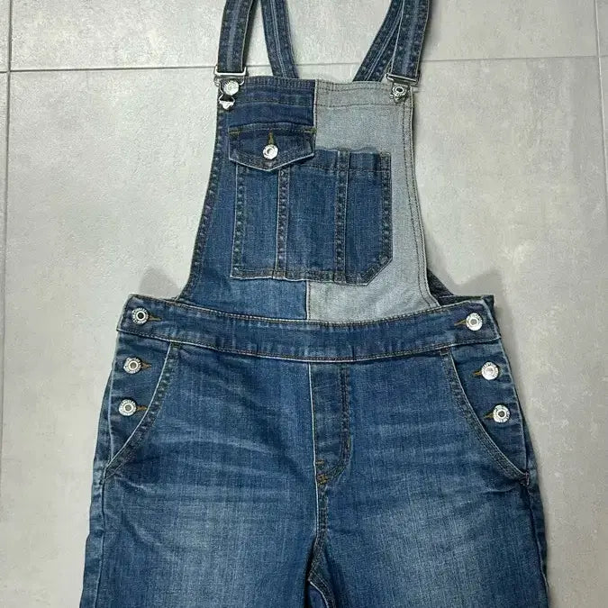 [BUNJANG] Denim Overall Shorts / 데님 반바지 멜빵바지 청반바지