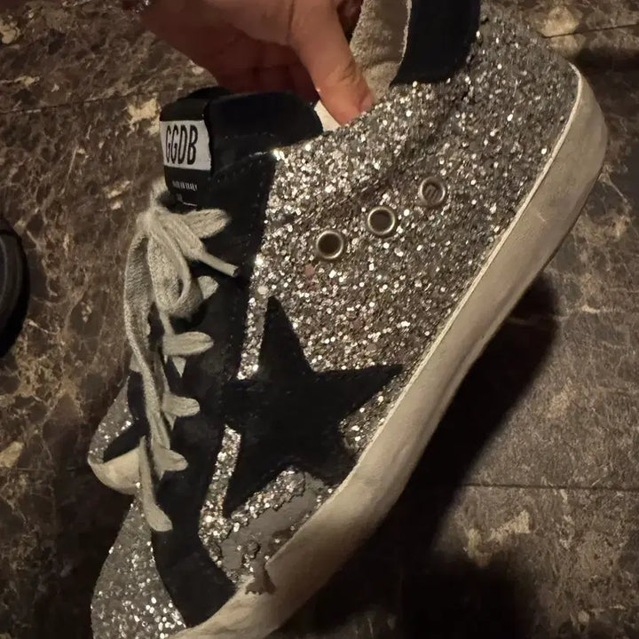 [BUNJANG] Golden Goose Glitter Sneakers Black Tab / 골든구스 글리터 스니커즈 블랙탭