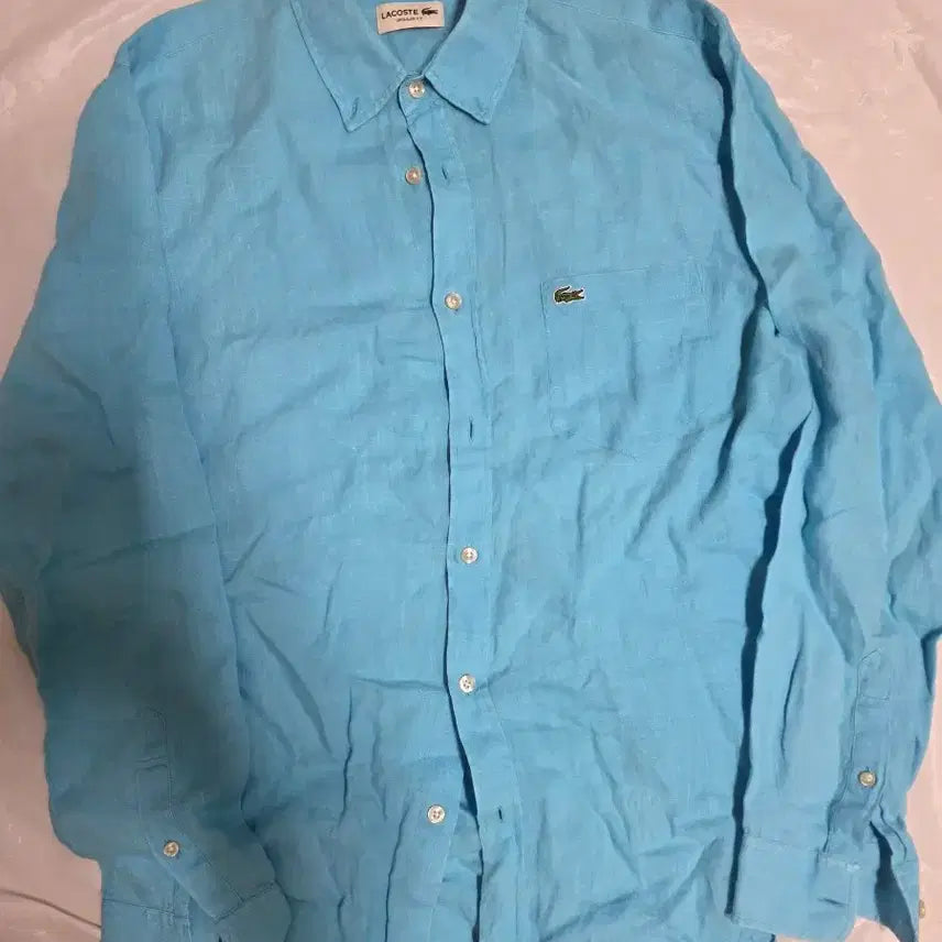 [BUNJANG] Lacoste 100% Linen Shirt Jacket / 라코스테 100%린넨 셔츠자켓