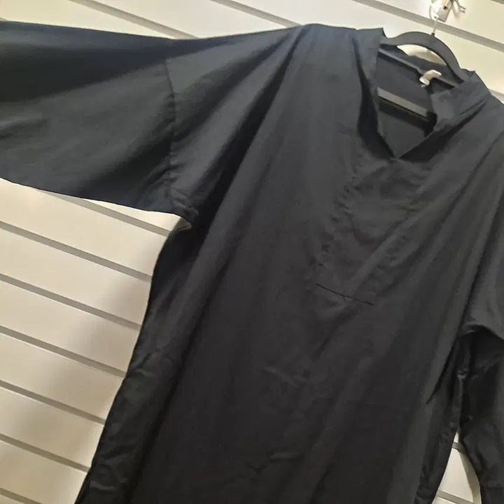 [BUNJANG] Black Batwing Fit Long Shirt Maxi Dress (Free Size) / 블랙 가오리핏 롱 셔츠 박시원피스 F /옷장꾸미기