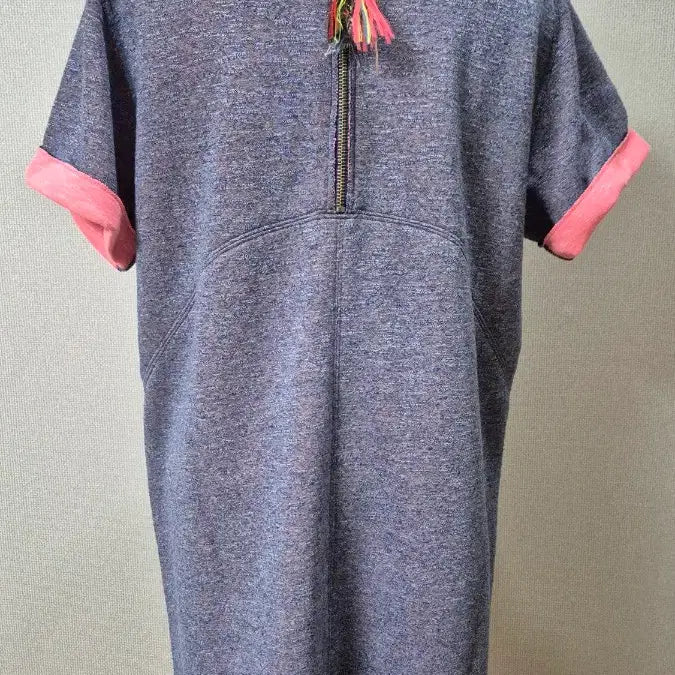 [BUNJANG] A-11 SJ Color Block Short Sleeve Midi Dress / A-11 SJ SJ 배색 포인트 반팔 원피스