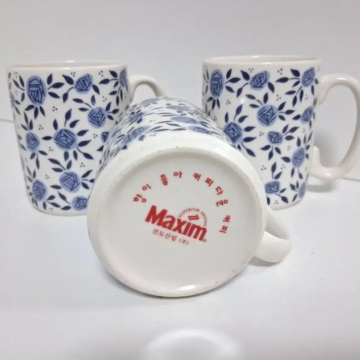 [BUNJANG] Vintage Maxim Floral Pattern Mug Cup / 빈티지 맥심 꽃무늬 머그컵