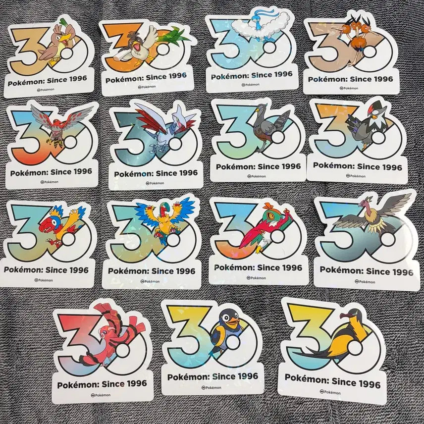 [SOLD OUT] 한국한정 포켓몬 30주년 로고 스티커 새 포켓몬 종합 선물 세트