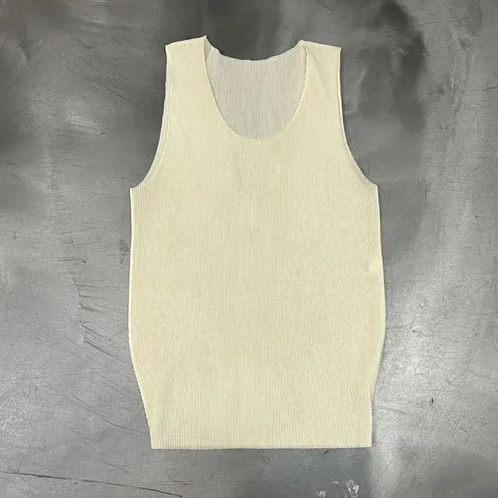 [BUNJANG] Pleats Please Issey Miyake Pleated Vest &amp; Top Set / 플리츠플리즈 플리츠 베스트 +상의 셋업 y16525