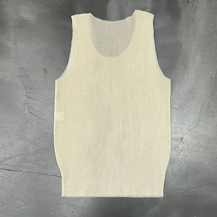 [BUNJANG] Pleats Please Issey Miyake Pleated Vest &amp; Top Set / 플리츠플리즈 플리츠 베스트 +상의 셋업 y16525