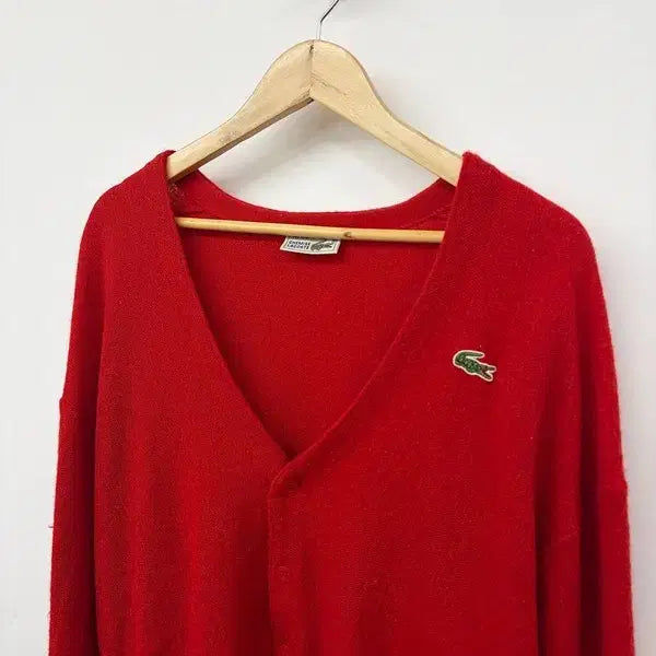 [BUNJANG] Lacoste Minimal Signature Logo Knit Cardigan / 라코스테 미니멀 시그니처 로고 니트 가디건 PN9876