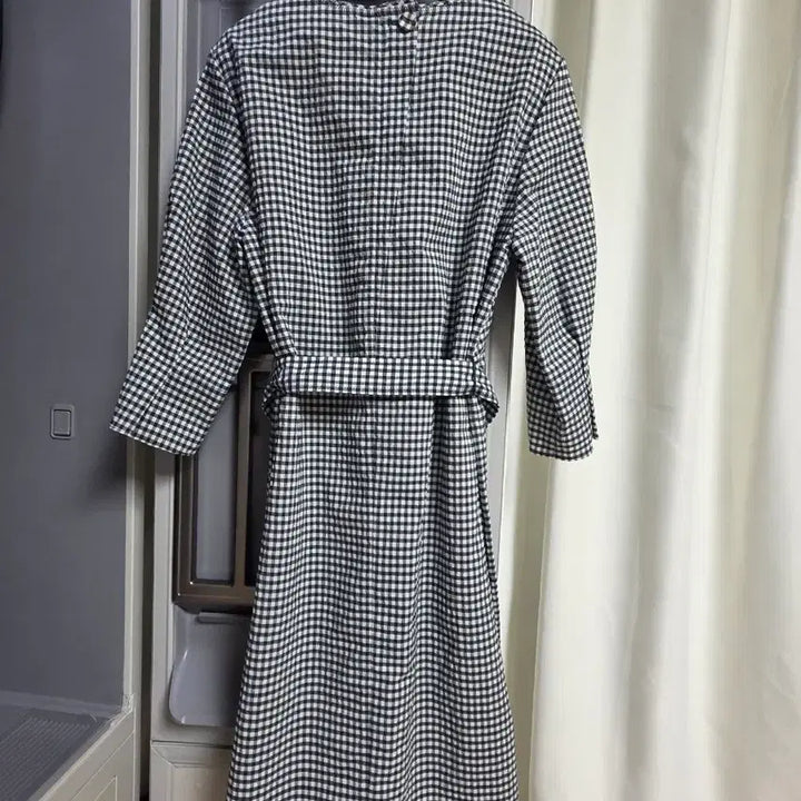 [BUNJANG] Beanpole Green Check 3/4 Sleeve Dress / 빈폴 그린 체크원피스