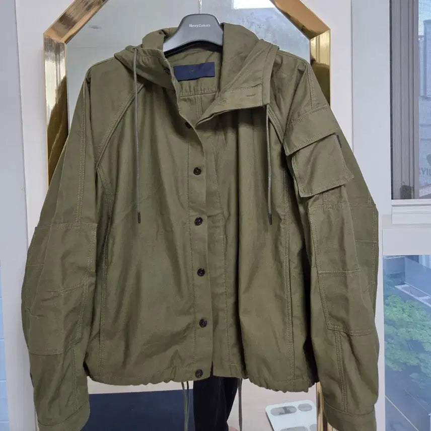 [BUNJANG] Juun.J Drawstring Hood High Neck Jacket Size 46 / 준지 드로스트링 후드 하이 넥 자켓 사이즈 46