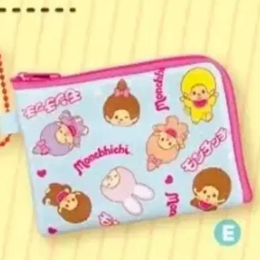[BUNJANG] Monchhichi Keyring &amp; Pouch Set / 몬치치 키링&amp;파우치