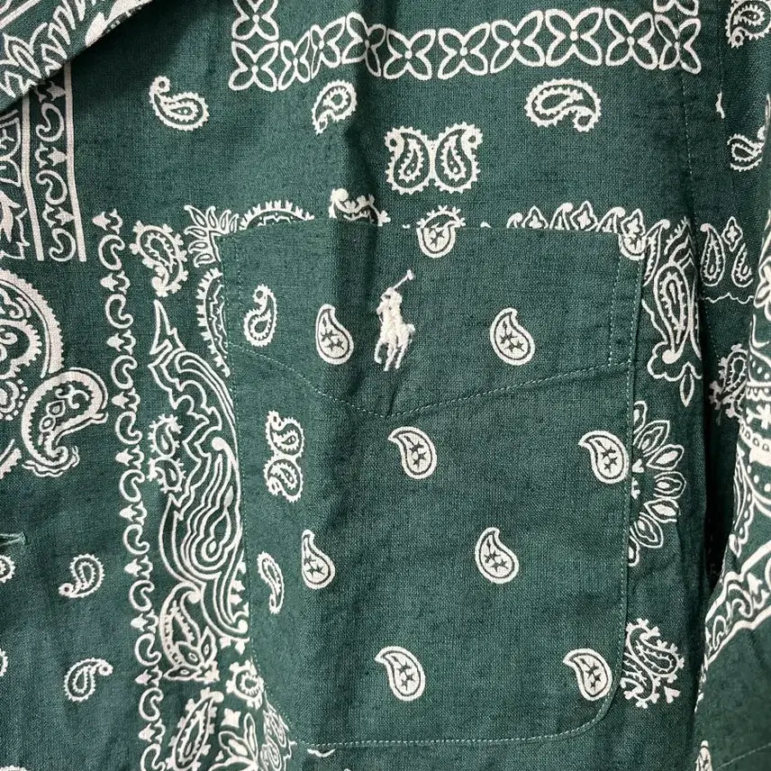 [BUNJANG] Polo Paisley Short Sleeve Camp Shirt XL / 폴로 페이즐리 반팔 캠프 셔츠