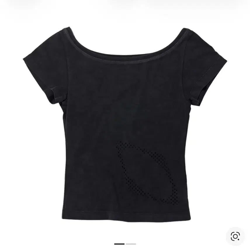 [BUNJANG] Mischief Bleached Wide Neck T-Shirt Washed Black Off-Shoulder / 미스치프 블리치드 와이드 넥 티셔츠 워시드 블랙 오프숄더