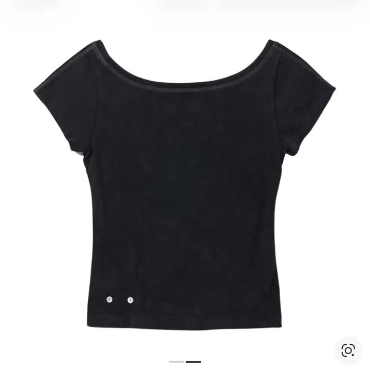 [BUNJANG] Mischief Bleached Wide Neck T-Shirt Washed Black Off-Shoulder / 미스치프 블리치드 와이드 넥 티셔츠 워시드 블랙 오프숄더