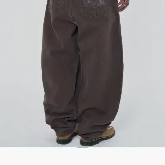 [BUNJANG] Suede Brown Denim Pants / 스웨이드 브라운 데님 팬츠