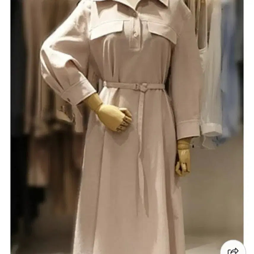 [BUNJANG] SOUP Belted Collar Flare Dress SA4OP37 / 숲 soup 벨티드 칼라 플레어 원피스 SA4OP37
