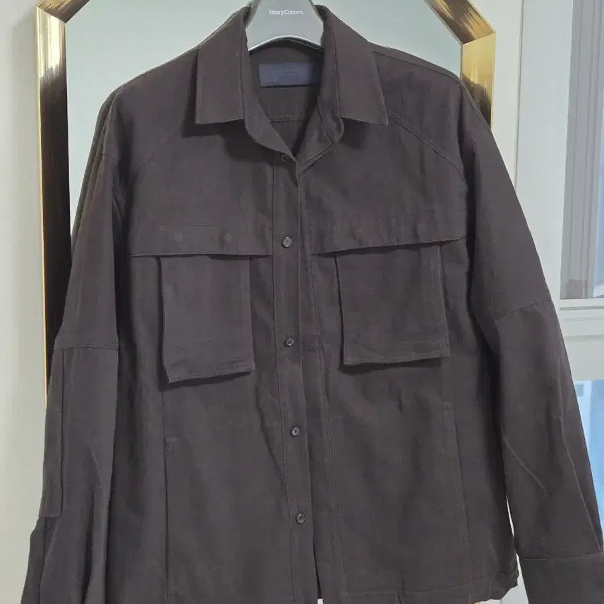 [BUNJANG] JUUN.J String Detail Outer Shirt Brown Size 46 / 준지 아우터형 스트링 셔츠 브라운 46사이즈 팝니다
