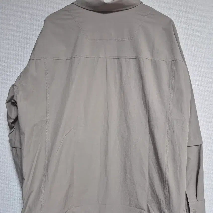 [BUNJANG] Garnet Homme Oversized Shirt-Jacket Beige (Size 105) / 가넷옴므 오버핏 셔츠형 지퍼자켓 베이지 105