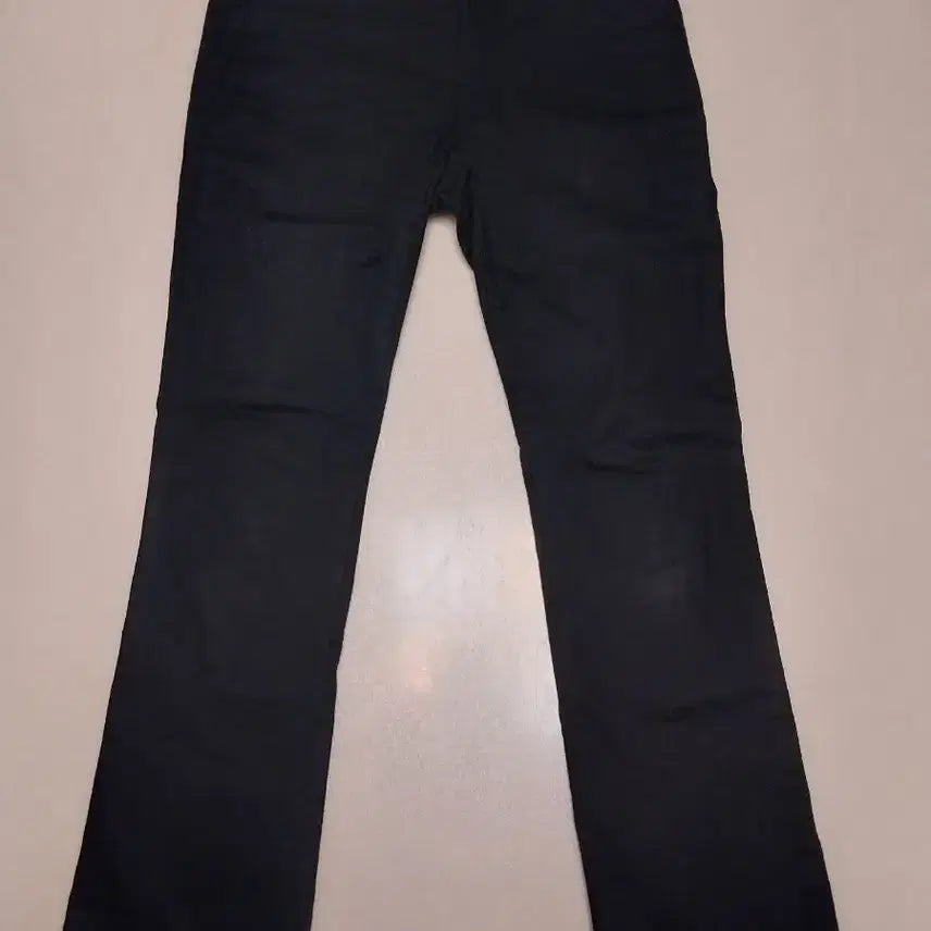 [BUNJANG] Black Cotton Semi Bootcut Pants / 블랙 코튼 세미 부츠컷 바지