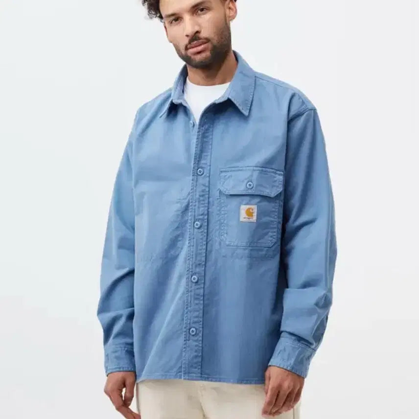 [BUNJANG] Carhartt WIP Reno Shirt Storm Blue / 칼하트 윕 / 레노셔츠 / 스톰블루 색상 / M